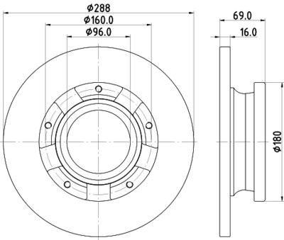 8DD355133071 HELLA PAGID Тормозной диск