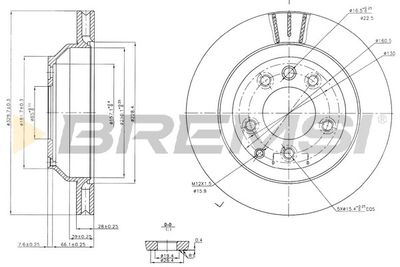 CD7580V BREMSI Тормозной диск