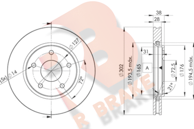 78RBD25170 R BRAKE Тормозной диск