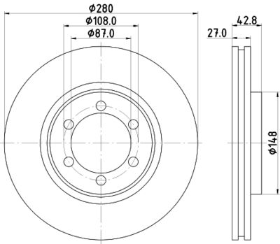 8DD355118681 HELLA Тормозной диск