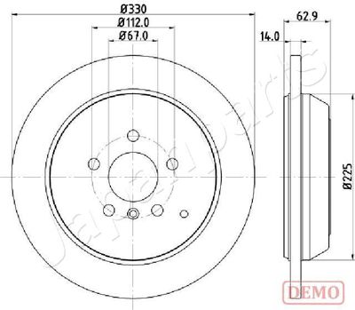 DP0524C JAPANPARTS Тормозной диск