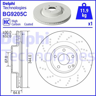BG9205C DELPHI Тормозной диск