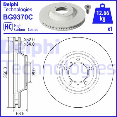 BG9370C DELPHI Тормозной диск