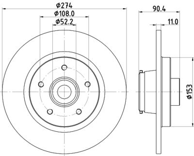 8DD355133851 HELLA Тормозной диск