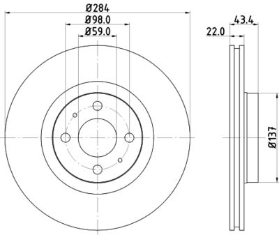 MDC616 MINTEX Тормозной диск