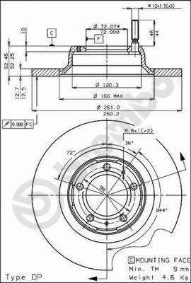 BS7346 BRECO Тормозной диск