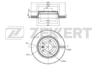 BS6214 ZEKKERT Тормозной диск