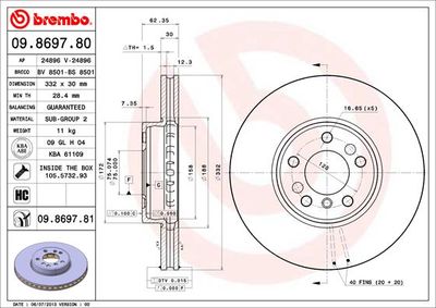 BS8501 BRECO Тормозной диск