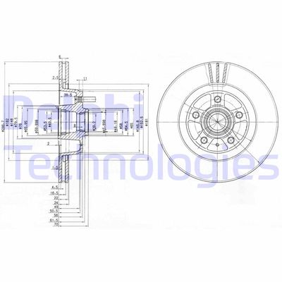 BG2342 DELPHI Тормозной диск