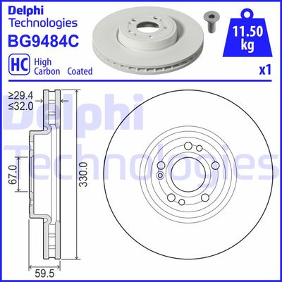 BG9484C DELPHI Тормозной диск