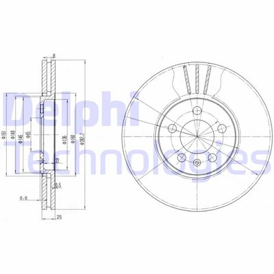 BG2729 DELPHI Тормозной диск