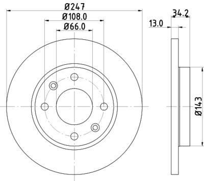 MDC1010C MINTEX Тормозной диск