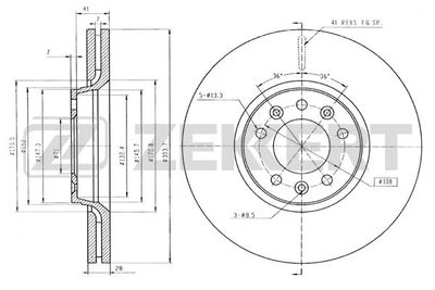 BS5104 ZEKKERT Тормозной диск