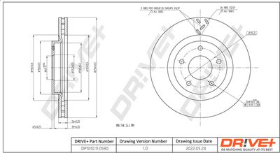 DP1010110590 Dr!ve+ Тормозной диск