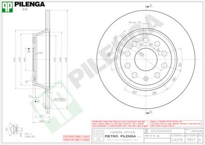 5857 PILENGA Тормозной диск