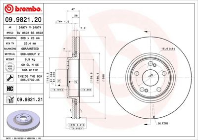 09982120 BREMBO Тормозной диск