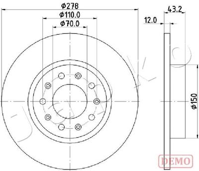 610204C JAPKO Тормозной диск