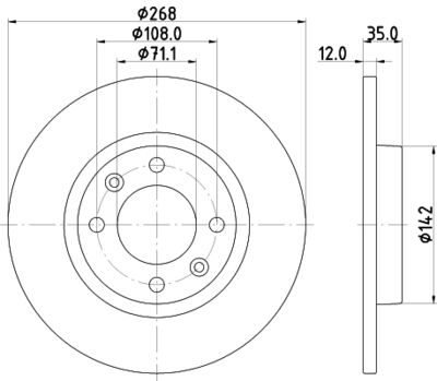 MDC2993C MINTEX Тормозной диск