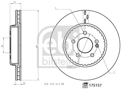 175157 FEBI BILSTEIN Тормозной диск