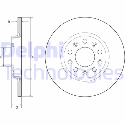 BG4960C DELPHI Тормозной диск