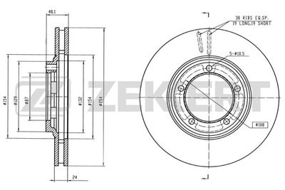 BS5281 ZEKKERT Тормозной диск