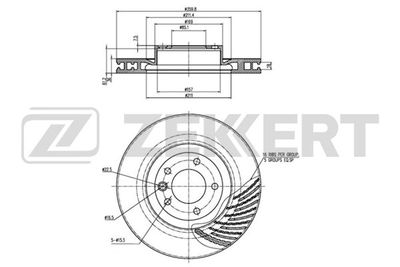 BS6163 ZEKKERT Тормозной диск