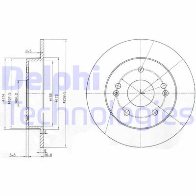 BG3906 DELPHI Тормозной диск