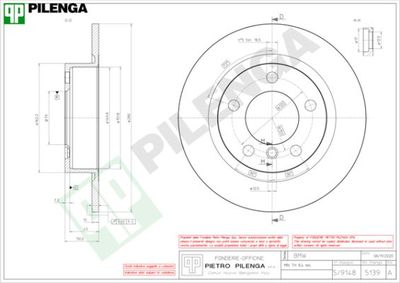 5139 PILENGA Тормозной диск