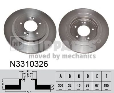 N3310326 NIPPARTS Тормозной диск