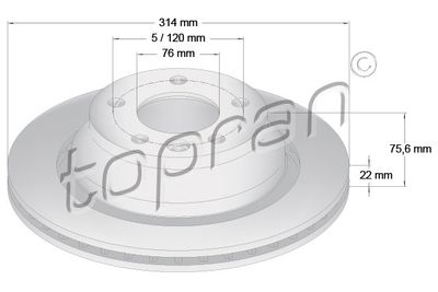 110430 TOPRAN Тормозной диск