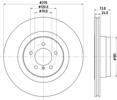 8DD355120241 HELLA Тормозной диск