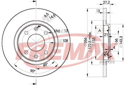 BD4692 FREMAX Тормозной диск