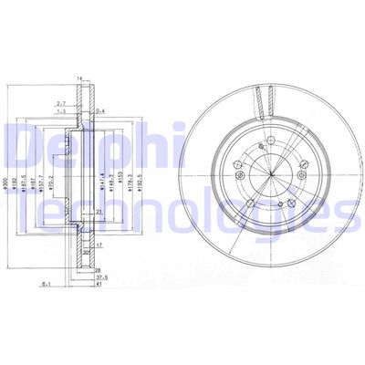 BG3678 DELPHI Тормозной диск