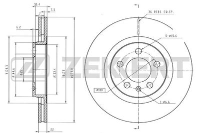 BS5251 ZEKKERT Тормозной диск