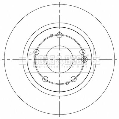 BBD5541 BORG & BECK Тормозной диск
