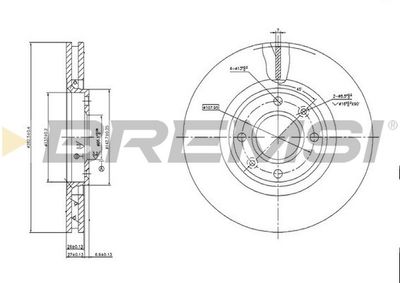 CD7152V BREMSI Тормозной диск