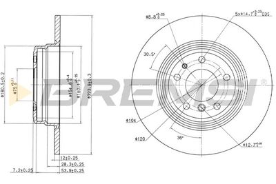 CD6553S BREMSI Тормозной диск