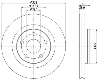 8DD355123141 HELLA Тормозной диск