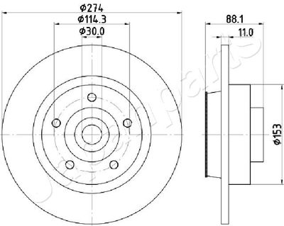 DP0705 JAPANPARTS Тормозной диск