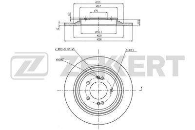 BS6422 ZEKKERT Тормозной диск