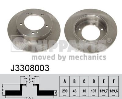 J3308003 NIPPARTS Тормозной диск