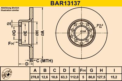 BAR13137 BARUM Тормозной диск