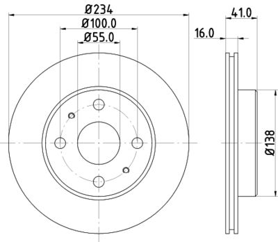 MDC1400 MINTEX Тормозной диск