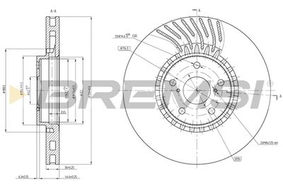 CD8498VLS BREMSI Тормозной диск