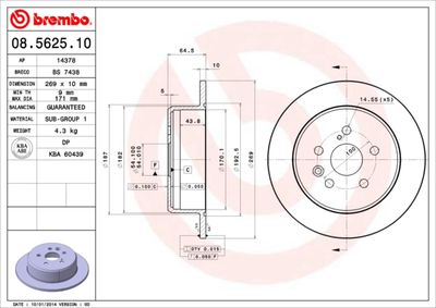 BS7438 BRECO Тормозной диск