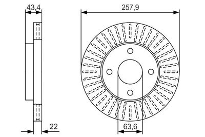 0986479T66 BOSCH Тормозной диск