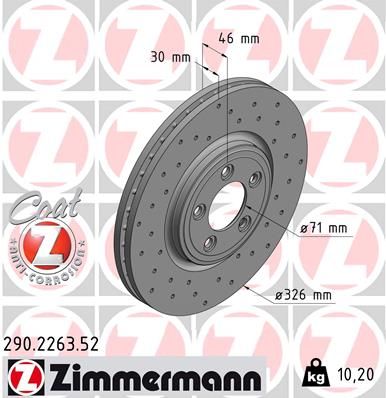 290226352 ZIMMERMANN Тормозной диск