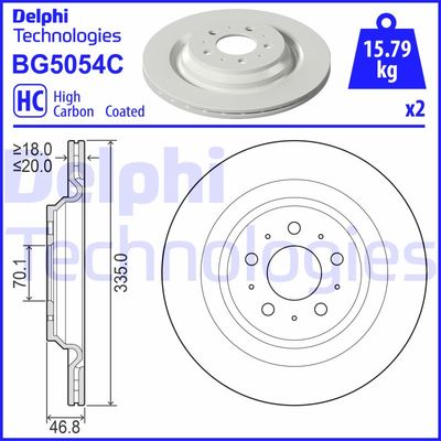 BG5054C DELPHI Тормозной диск