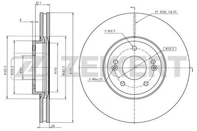 BS5426 ZEKKERT Тормозной диск