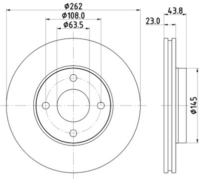 8DD355126601 HELLA PAGID Тормозной диск